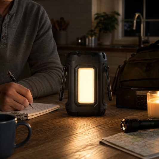 Portable Emergency Lantern – Rugged LED Camping Light with Hanging Handles for Power Outages, Roadside Kits & Outdoor Preparedness