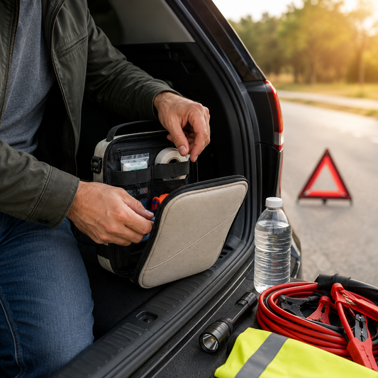 Compact First Aid Organizer Bag – Portable Emergency Medical Pouch for Car Kits, Travel, Camping & Everyday Preparedness