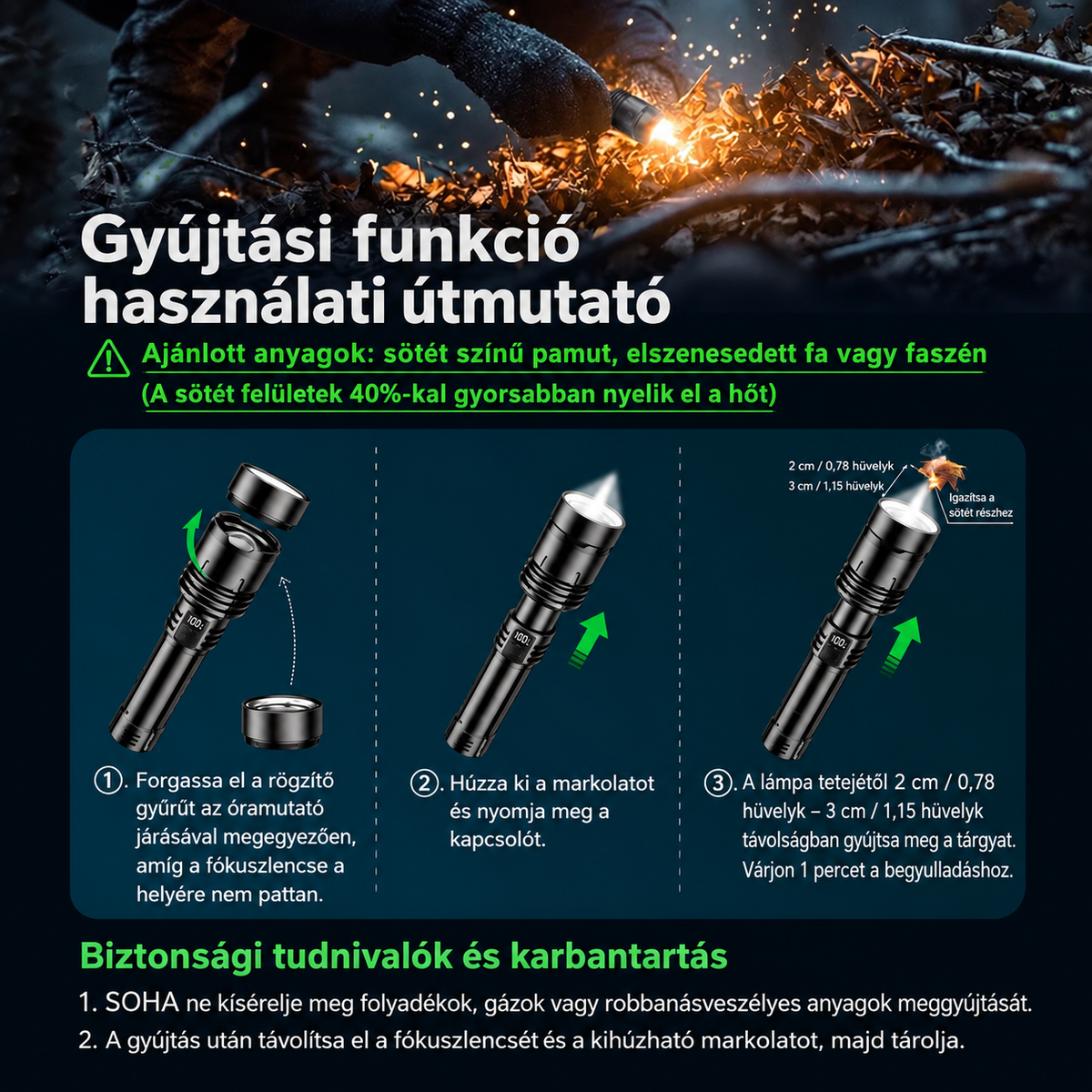 Upsell2 | Billhol® Szuperfényes Professzionális Túlélő Zseblámpa