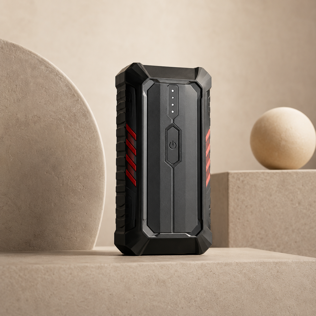 Rugged Portable Emergency Power Bank – Heavy-Duty Backup Charger for Phones, Camping, Road Trips & Power Outage Preparedness