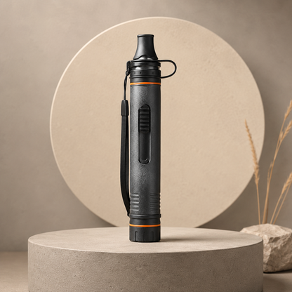 Hordozható túlélő vízszűrő szívószál – kompakt vészhelyzeti víztisztító kempingezéshez, túrázáshoz, utazáshoz és túlélőkészletekhez