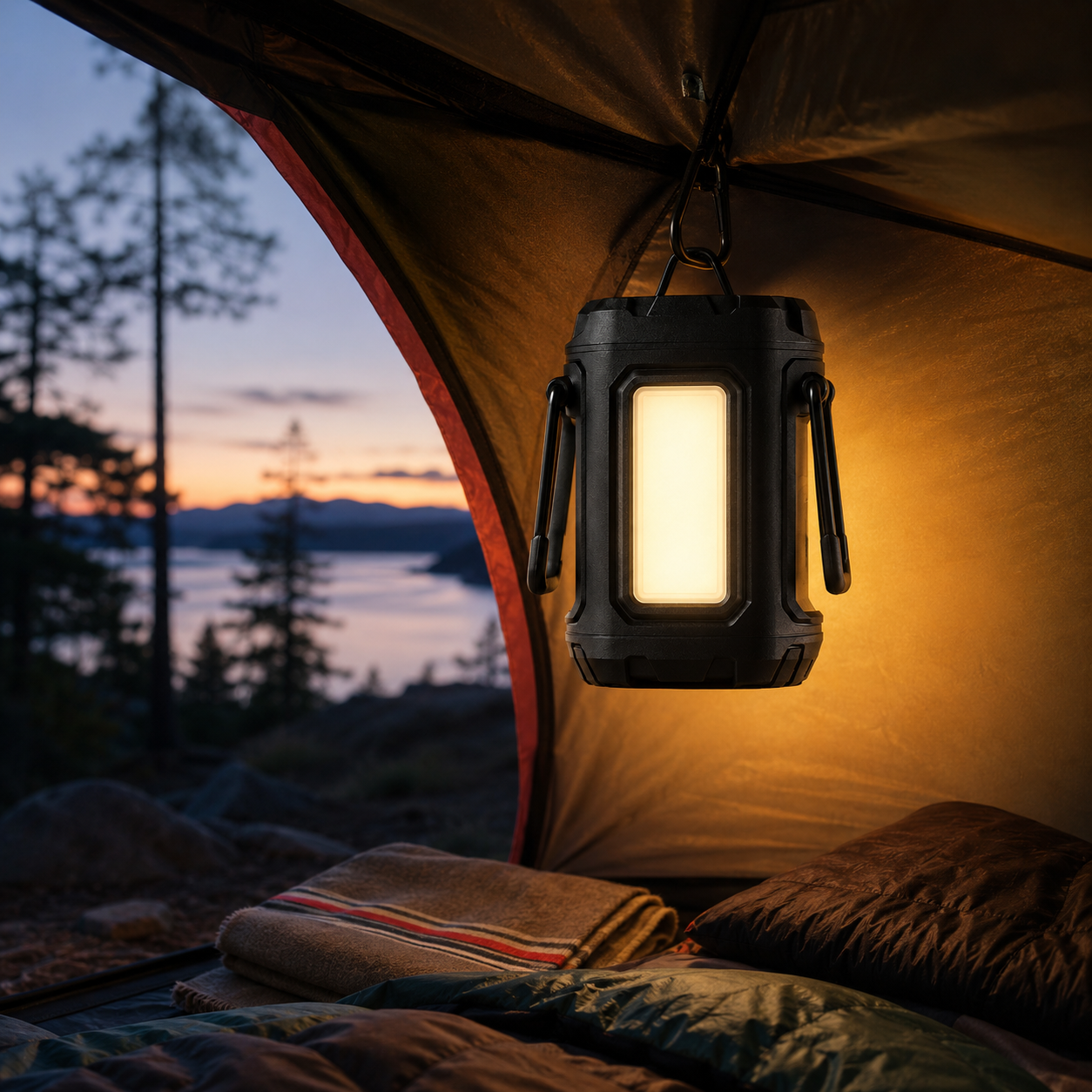Portable Emergency Lantern – Rugged LED Camping Light with Hanging Handles for Power Outages, Roadside Kits & Outdoor Preparedness