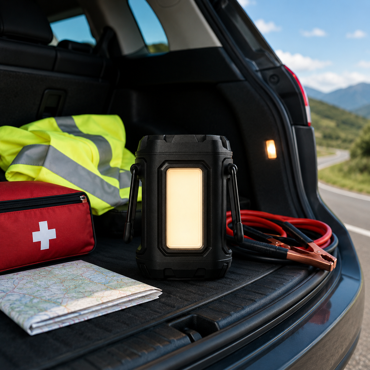 Portable Emergency Lantern – Rugged LED Camping Light with Hanging Handles for Power Outages, Roadside Kits & Outdoor Preparedness