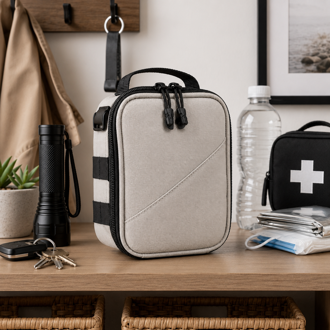 Compact First Aid Organizer Bag – Portable Emergency Medical Pouch for Car Kits, Travel, Camping & Everyday Preparedness