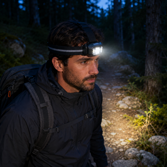 Hands-Free LED Headlamp – Adjustable Outdoor Head Light for Camping, Hiking, Night Repairs & Emergency Preparedness
