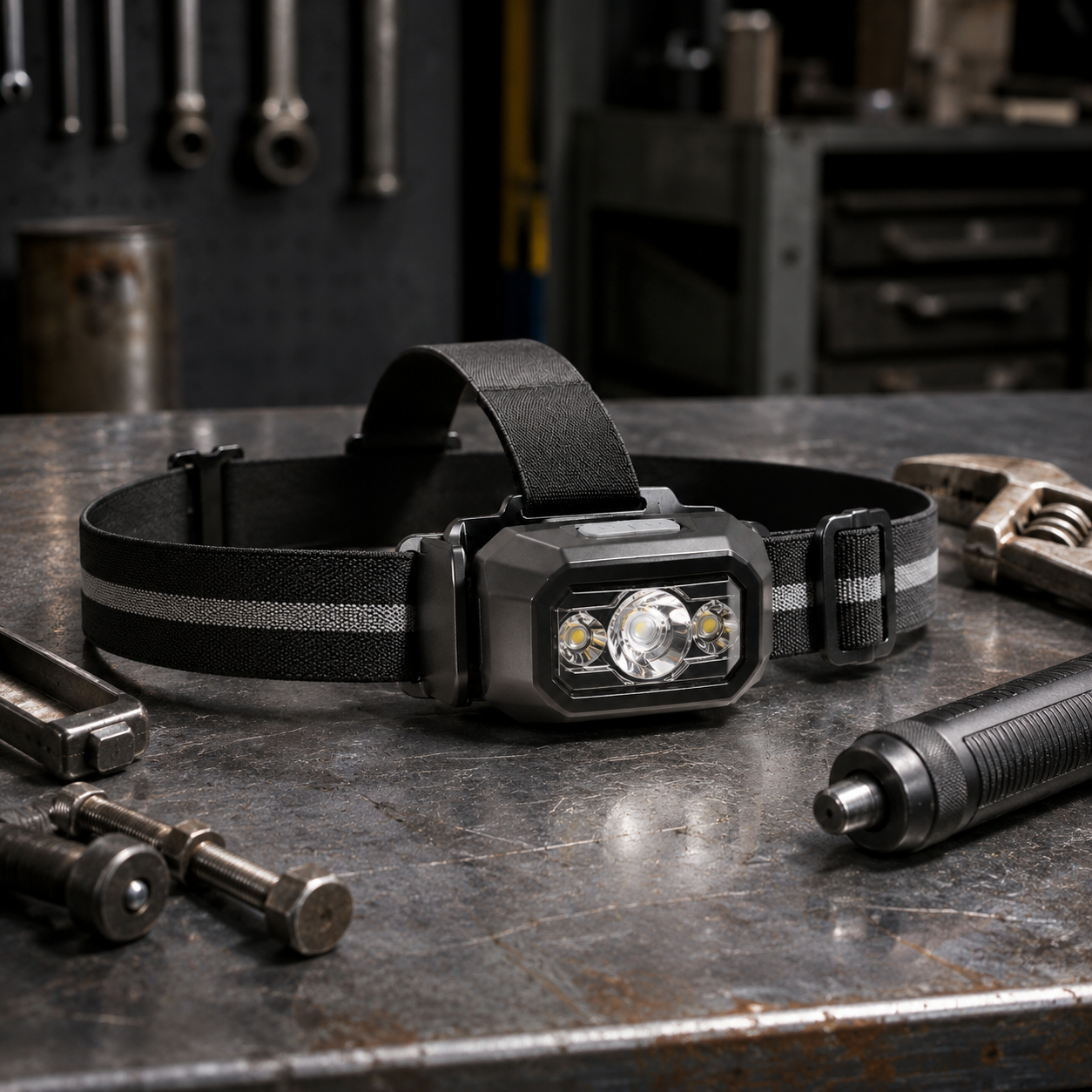 Hands-Free LED Headlamp – Adjustable Outdoor Head Light for Camping, Hiking, Night Repairs & Emergency Preparedness
