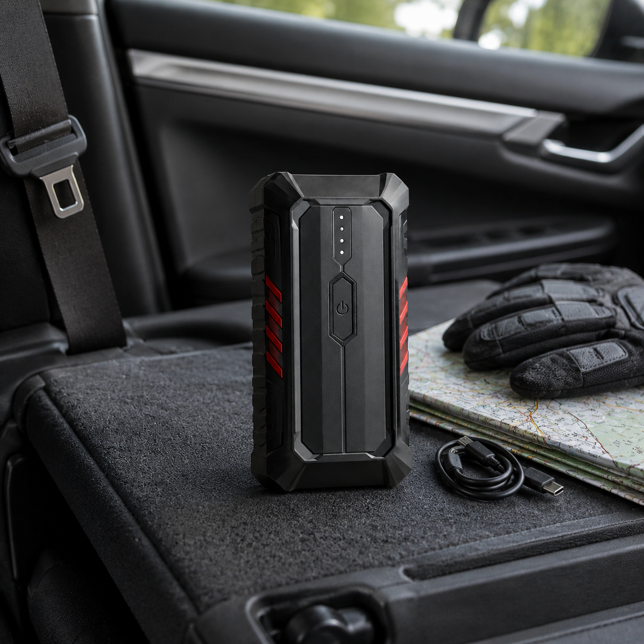 Rugged Portable Emergency Power Bank – Heavy-Duty Backup Charger for Phones, Camping, Road Trips & Power Outage Preparedness