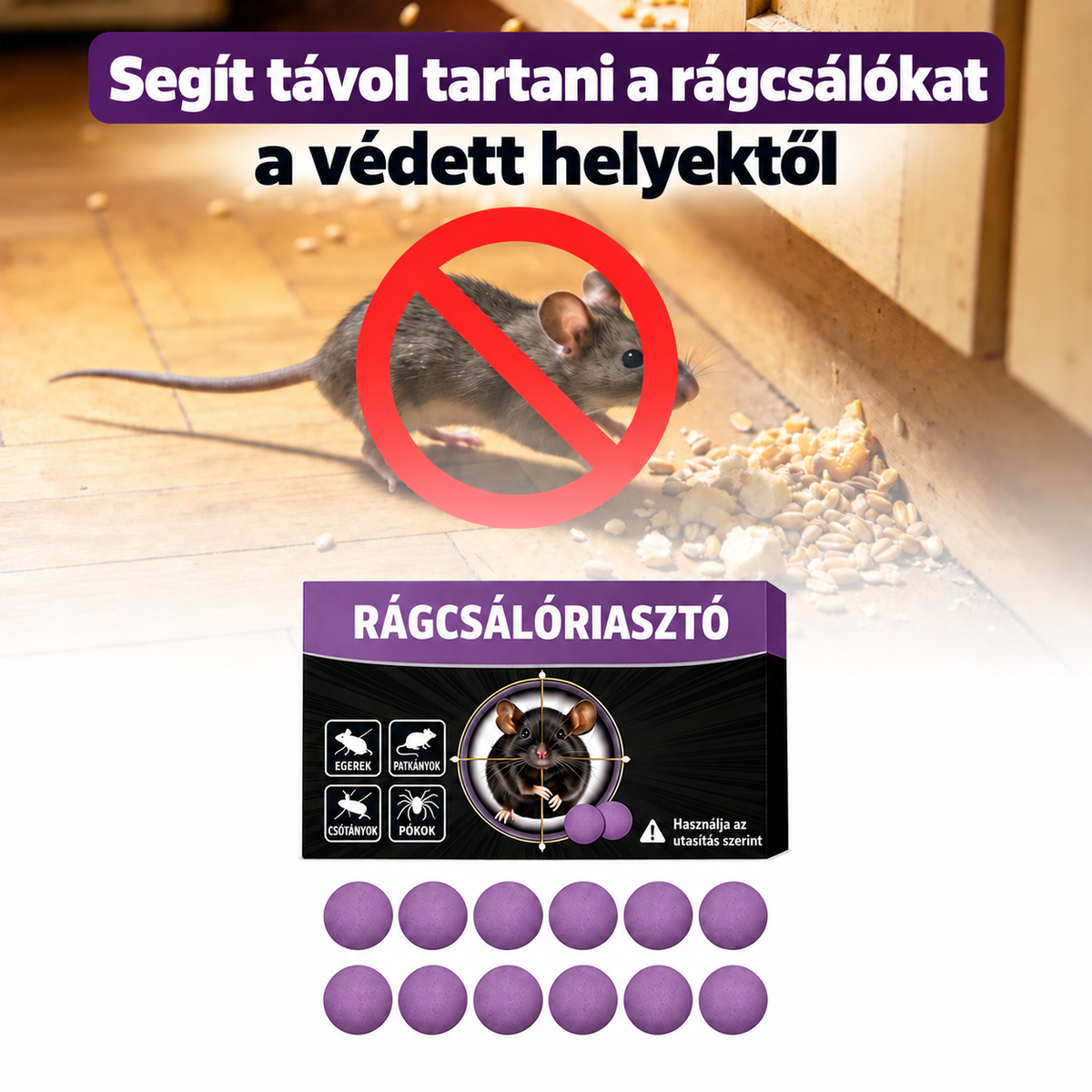 Természetes illatos kártevőriasztó korongok – többzónás védelem otthonra, garázsba és kültérre