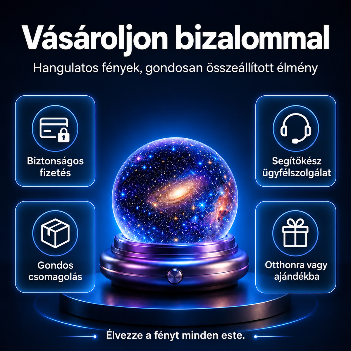 Topacme® Éjszakai fényprojektor
